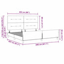 vidaXL Ágykeret fejtámlával Kék 200 x 200 cm szövet
