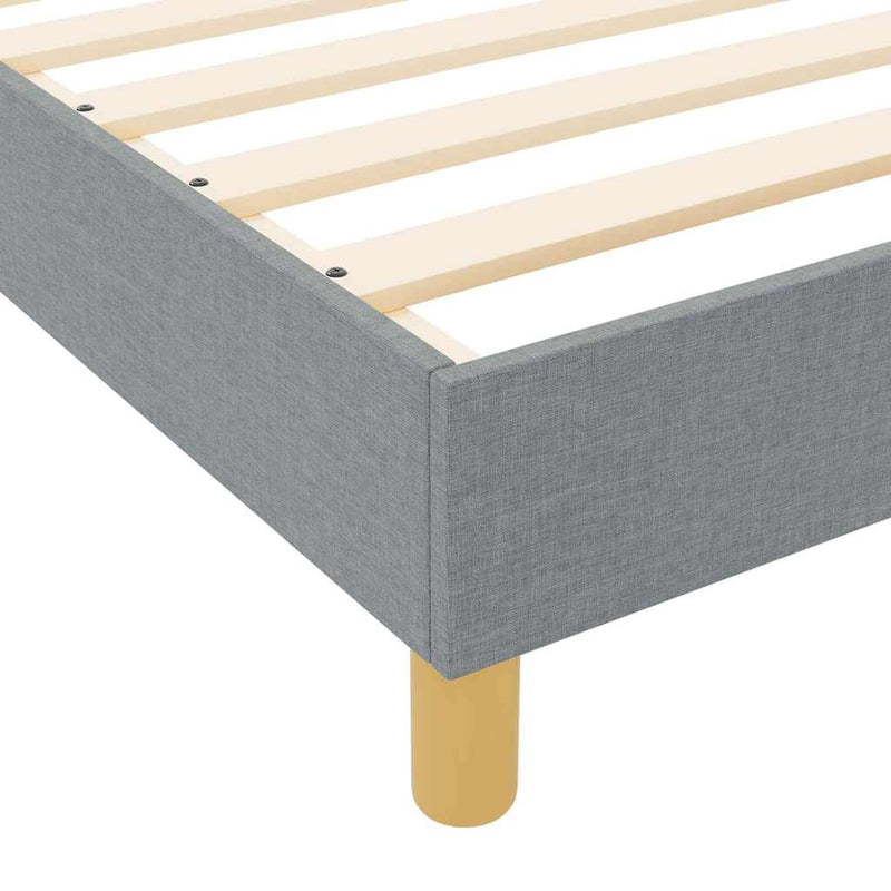vidaXL Ágykeret fejtámlával Világosszürke 80 x 200 cm szövet