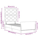 vidaXL Ágykeret fejtámlával sötétbarna 80 x 200 cm szövet