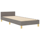 vidaXL Ágykeret fejtámlával Tópszínű 80 x 200 cm szövet