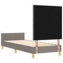 vidaXL Ágykeret fejtámlával Tópszínű 80 x 200 cm szövet