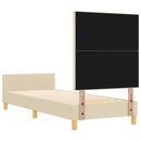 vidaXL Ágykeret fejtámlával Krém 80 x 200 cm szövet