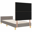 vidaXL Ágykeret fejtámlával Tópszínű 90 x 200 cm szövet