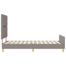 vidaXL Ágykeret fejtámlával Tópszínű 90 x 200 cm szövet