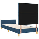 vidaXL Ágykeret fejtámlával Kék 90 x 200 cm szövet