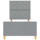 vidaXL Ágykeret fejtámlával Világosszürke 100 x 200 cm szövet