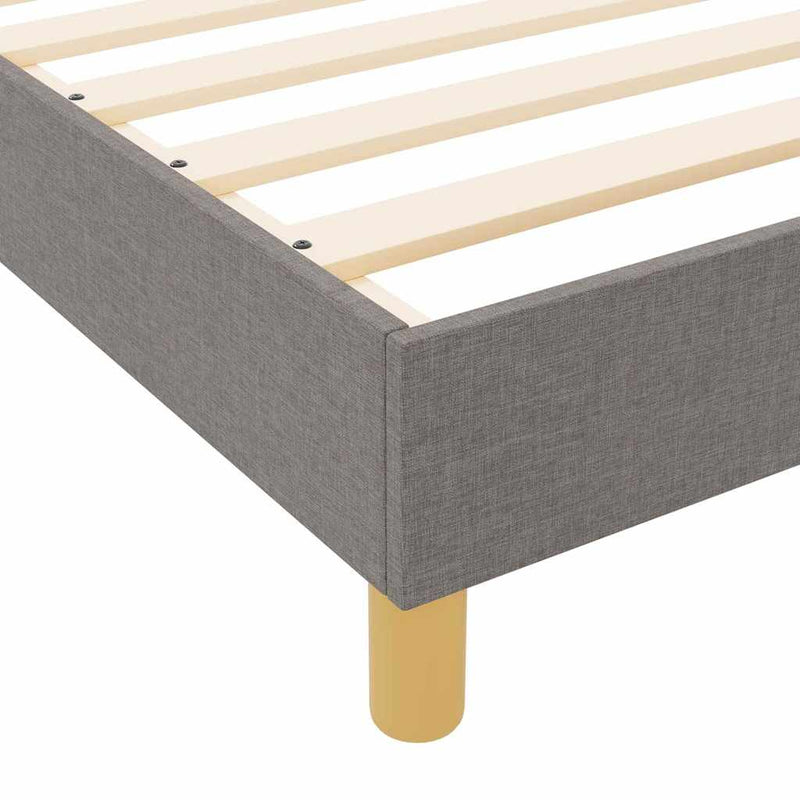 vidaXL Ágykeret fejtámlával Tópszínű 100 x 200 cm szövet