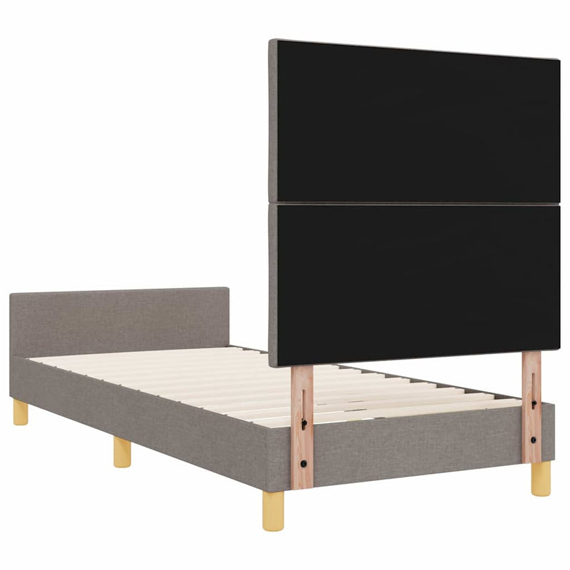 vidaXL Ágykeret fejtámlával Tópszínű 100 x 200 cm szövet