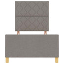 vidaXL Ágykeret fejtámlával Tópszínű 100 x 200 cm szövet