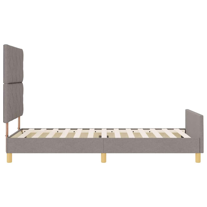 vidaXL Ágykeret fejtámlával Tópszínű 100 x 200 cm szövet