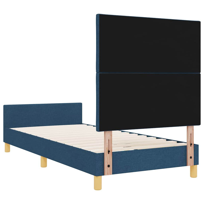 vidaXL Ágykeret fejtámlával Kék 100 x 200 cm szövet