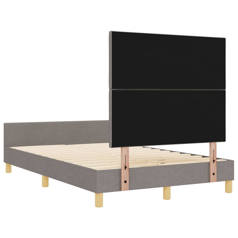 vidaXL Ágykeret fejtámlával Tópszínű 120 x 190 cm szövet