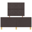 vidaXL Ágykeret fejtámlával sötétbarna 120 x 200 cm szövet