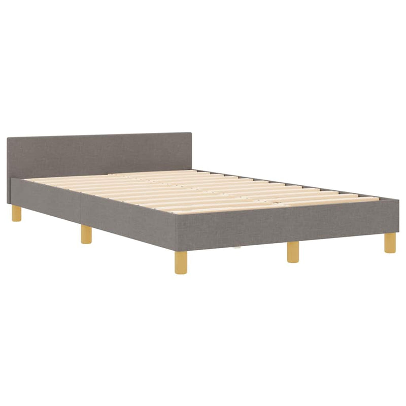 vidaXL Ágykeret fejtámlával Tópszínű 120 x 200 cm szövet