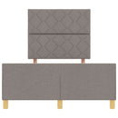 vidaXL Ágykeret fejtámlával Tópszínű 120 x 200 cm szövet