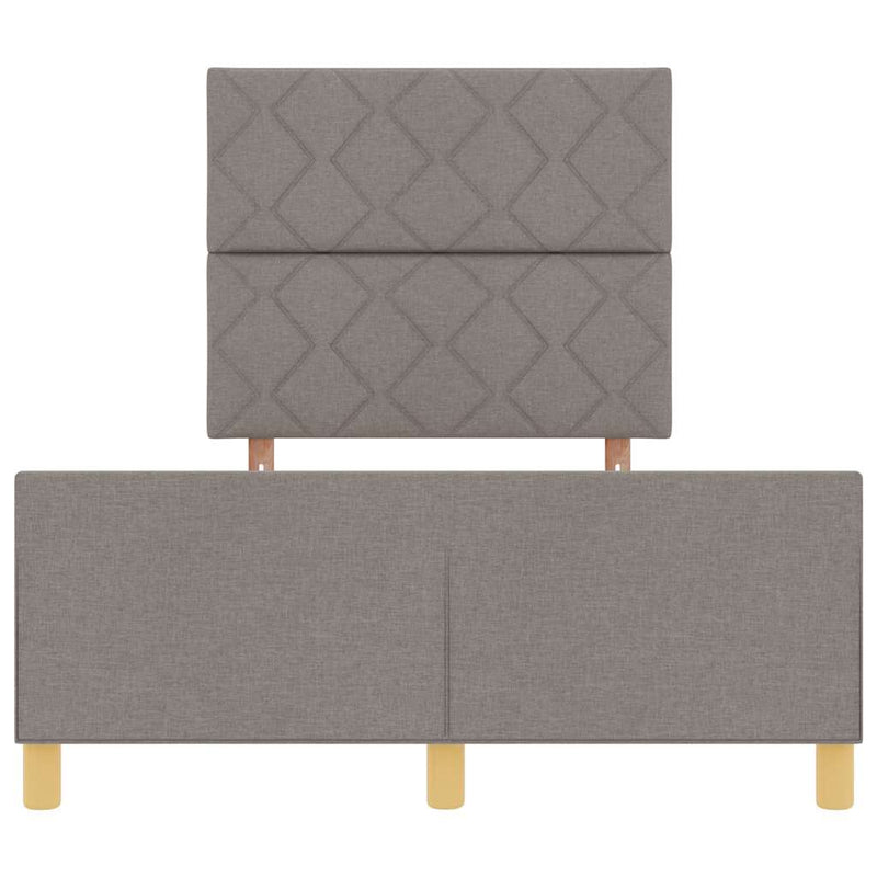 vidaXL Ágykeret fejtámlával Tópszínű 120 x 200 cm szövet