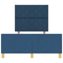 vidaXL Ágykeret fejtámlával Kék 120 x 200 cm szövet