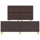 vidaXL Ágykeret fejtámlával sötétbarna 140 x 200 cm szövet