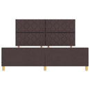 vidaXL Ágykeret fejtámlával sötétbarna 180 x 200 cm szövet