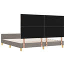 vidaXL Ágykeret fejtámlával Tópszínű 180 x 200 cm szövet