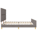 vidaXL Ágykeret fejtámlával Tópszínű 180 x 200 cm szövet