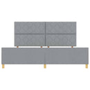 vidaXL Ágykeret fejtámlával Világosszürke 200 x 200 cm szövet