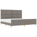 vidaXL Ágykeret fejtámlával Tópszínű 200 x 200 cm szövet