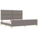 vidaXL Ágykeret fejtámlával Tópszínű 200 x 200 cm szövet
