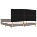 vidaXL Ágykeret fejtámlával Tópszínű 200 x 200 cm szövet