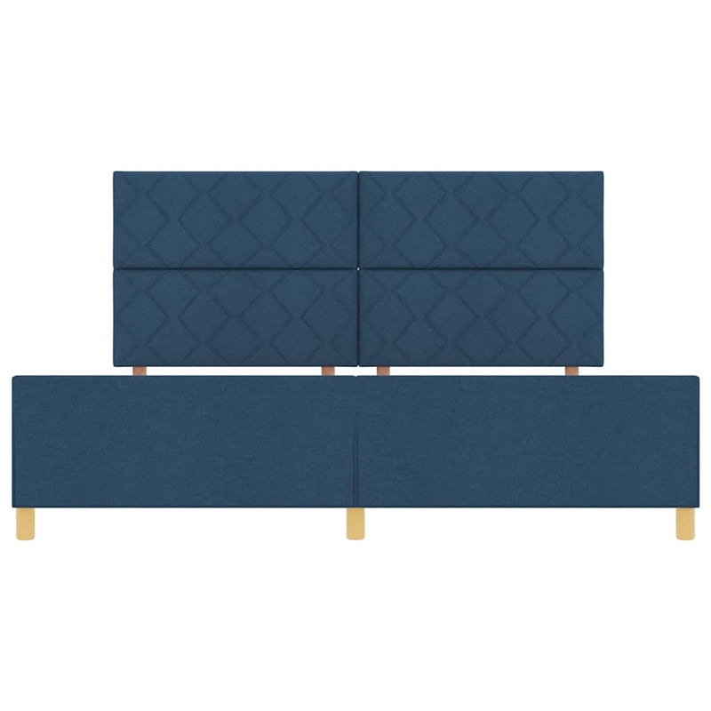 vidaXL Ágykeret fejtámlával Kék 200 x 200 cm szövet