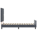 vidaXL Boxrugós ágy fejtámlával Sötétszürke 80 x 200 cm Bársony