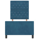 vidaXL Ágykeret fejtámlával Sötétkék 80 x 200 cm Bársony