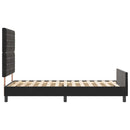 vidaXL Boxrugós ágy fejtámlával Fekete 90 x 190 cm Bársony