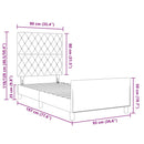 vidaXL Boxrugós ágy fejtámlával Fekete 90 x 190 cm Bársony
