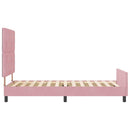 vidaXL Boxrugós ágy fejtámlával Rózsaszín 90 x 190 cm Bársony