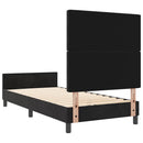 vidaXL Boxrugós ágy fejtámlával Fekete 100 x 200 cm Bársony