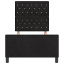 vidaXL Ágykeret fejtámlával Fekete 100 x 200 cm Bársony