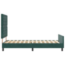 vidaXL Boxrugós ágy fejtámlával Sötétzöld 100 x 200 cm Bársony