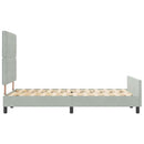 vidaXL Boxrugós ágy fejtámlával Világosszürke 120 x 200 cm Bársony