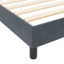 vidaXL Boxrugós ágy fejtámlával Sötétszürke 120 x 200 cm Bársony