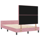 vidaXL Boxrugós ágy fejtámlával Rózsaszín 120 x 200 cm Bársony