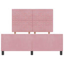 vidaXL Boxrugós ágy fejtámlával Rózsaszín 140 x 190 cm Bársony