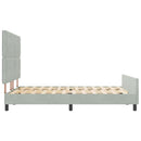 vidaXL Boxrugós ágy fejtámlával Világosszürke 140 x 200 cm Bársony