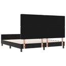 vidaXL Boxrugós ágy fejtámlával Fekete 180 x 200 cm Bársony