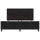 vidaXL Boxrugós ágy fejtámlával Fekete 180 x 200 cm Bársony