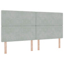 vidaXL Boxrugós ágy fejtámlával Világosszürke 200 x 200 cm Bársony