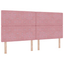vidaXL Boxrugós ágy fejtámlával Rózsaszín 200 x 200 cm Bársony