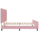vidaXL Boxrugós ágy fejtámlával Rózsaszín 200 x 200 cm Bársony