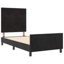 vidaXL Boxrugós ágy fejtámlával Fekete 80 x 200 cm Bársony