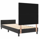 vidaXL Boxrugós ágy fejtámlával Fekete 80 x 200 cm Bársony